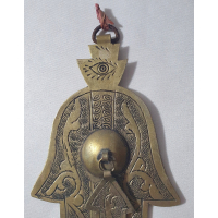 Messing Oosters amulet met oog